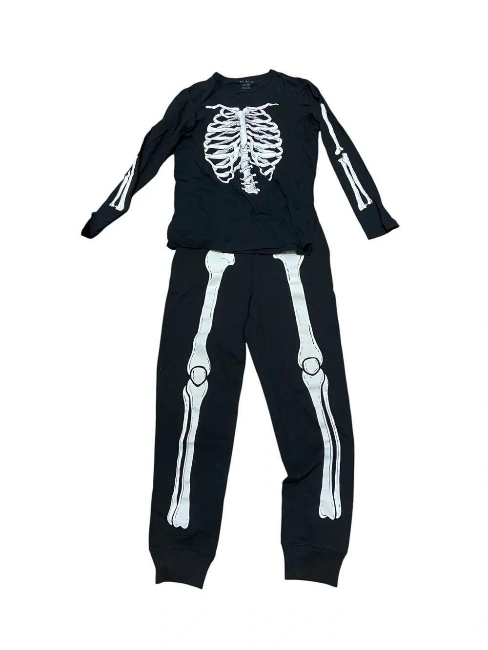 The Children's Place Kids Skeleton Lounge Set Size L 10-12 Halloween Costume